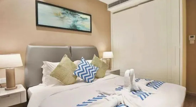 Люкс с 2 комнатами с балконом и с видом на море Sanya Xingyue Banhai Seaview Holiday Apartment (Haitang Bay Poly Branch)