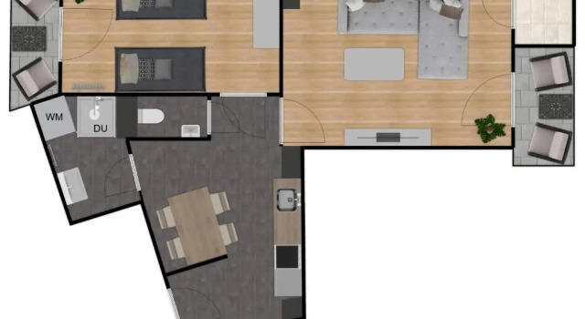 Smarte Dachgeschosswohnung mit 2 Terrassen direkt am Hauptbahnhof