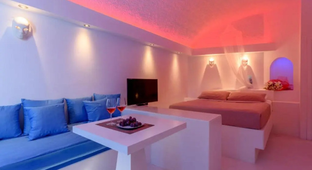 Двухместный люкс Honeymoon с видом на Кальдеру, море и закат Abyssanto Suites and Spa
