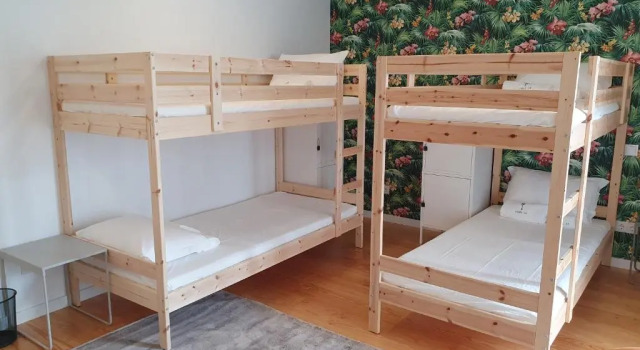 Кровать в общем номере Azores Inn - Family Suites