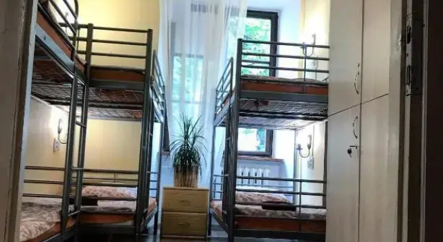 Кровать в общем номере Hostel u Kmity