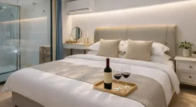 Люкс с 2 комнатами с балконом Wanhao Executive Apartment Shenzhen North Station (Huilon Center)
