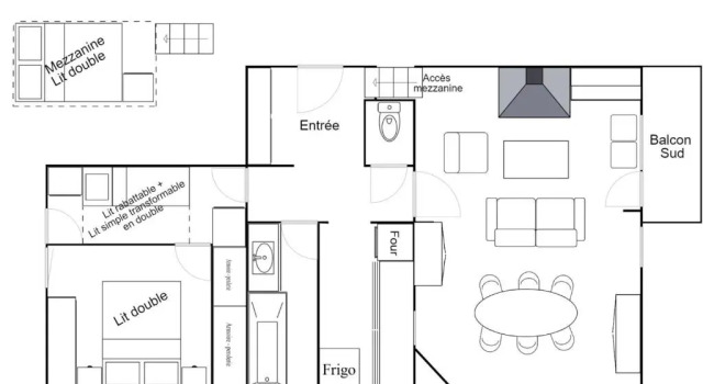 Appartement Méribel, 2 pièces, 6 personnes - FR-1-182-229