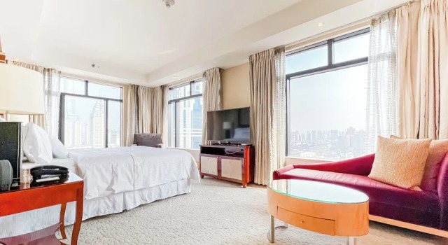 Двухместный люкс клубный доступ в лаунж Signature с видом на город The Westin Bund Center, Shanghai