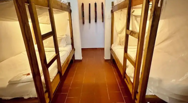 Кровать в общем номере с видом на горы Mundo Nuevo Eco Lodge