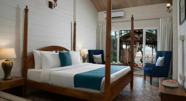 Deluxe Kahden hengen huone merinäköala Larisa Resort, Morjim