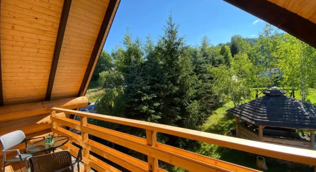 Коттедж с 3 комнатами Jedlina - naturalny dom z bali jodłowych