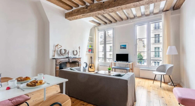 Bright 1-bedroom Flat, 2min From Saint-paul Metro, Забронировать Отель Париж Иль-де-Франс, рядом с Станция метро Rambuteau