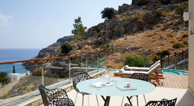 Номер Standard Дуплекс с видом на море Lindos Blu Luxury Hotel-Adults only