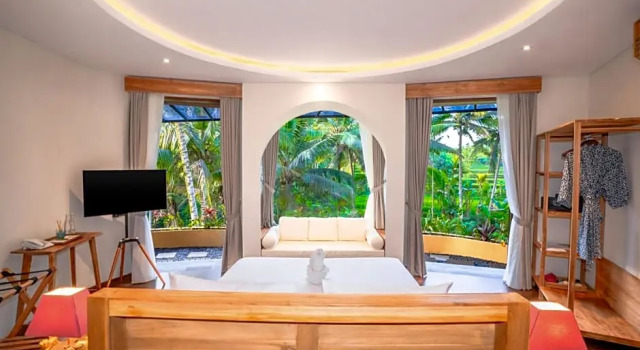 Вилла с бассейном Rice Terrace view с джакузи Presidential с 2 комнатами Puri Sebali Resort