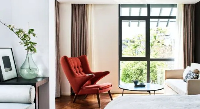 Четырёхместный семейный люкс с видом на внутренний двор Dali Yichen Homestay·Cangshan Villa