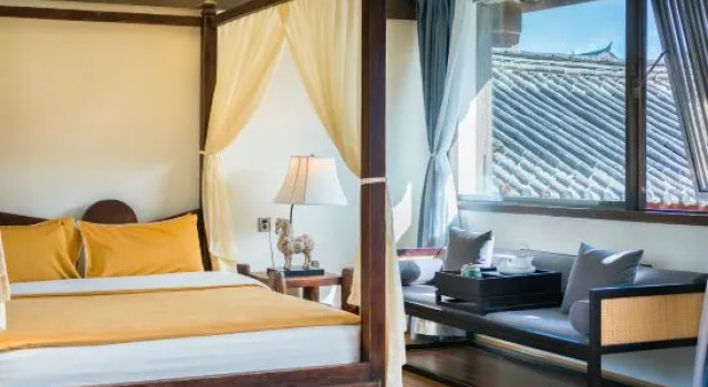 Люкс Deluxe с красивым видом из окна Lijiang Huifeng Hotel