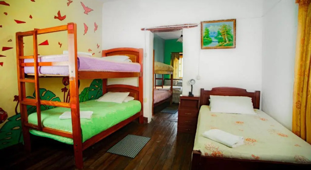 Кровать в общем номере Colonial House Inn