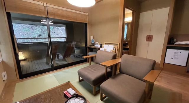 Двухместный номер Sora - Premium with Partial Open-Air Bath (Annex) Toushinan Komeya