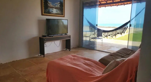 Casa P na Areia com Piscina e Ar em Morro Branco
