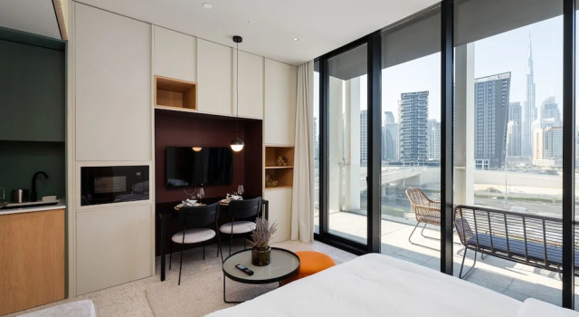 Студия Chic Studio w Burj Khalifa View Balcony