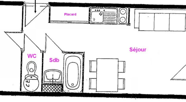 Studio Hauteluce, 2 pièces, 4 personnes - FR-1-293-228