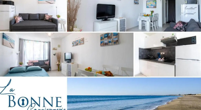 Студия Superior Le Marineland Studio Cosy clim Parking Privé Proche mer