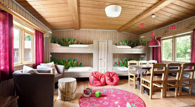 Кровать в общем номере First Camp Orsa - Dalarna
