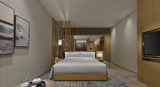 Номер Executive с видом на озеро Hilton Suzhou Yinshan Lake