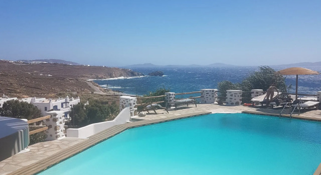 Трёхместный номер Deluxe с балконом и с видом на море Anerousses Mykonian Traditional Houses