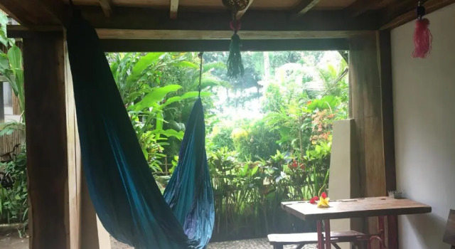 Bungalow mit Balkon und mit Blick Villa Monyet Java