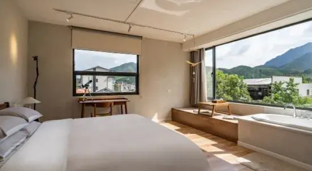 Кровать в общем номере Anji Shanchuan Diary Country Lifestyle Courtyard B&B (Anji Yunshang Grassland Resort)