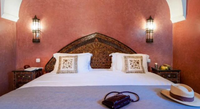 Double Bedroom in a Charming Villa in the Marrakech Palmeraie, Забронировать Вилла Отели Марракеш-Тенсифт-Эль-Хауз с бассейном, Бассейн
