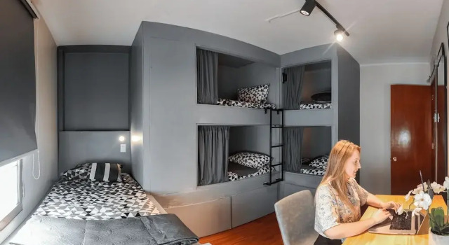 Bett im Wohnheim (Frauenwohnheim) Hostel La Moneda