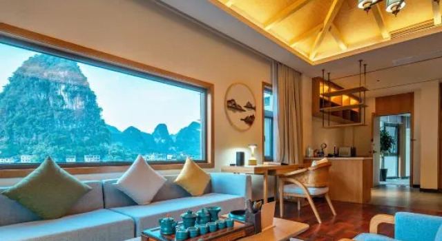 Люкс Yangshuo Fadai overhanging hot spring light luxury hotel