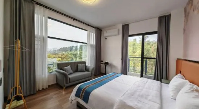 Двухместный люкс Qingyuan Fogang Xile Shangpin Wenquan Swimming Pool Homestay