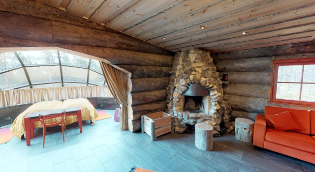 Иглу Luxury Kelo-Glass Kakslauttanen Arctic Resort - Igloos and Chalets