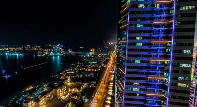 Кровать в общем номере (мужской номер) с видом на город Marina Crown Tower