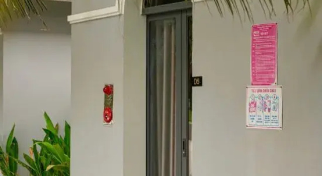Кровать в общем номере с видом на океан Quy Nhon Sea Resort