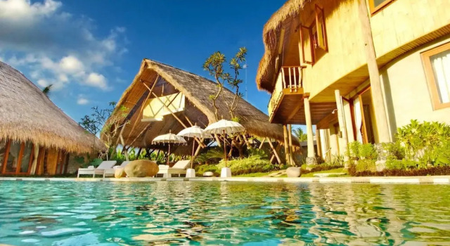The Uma Villa in Canggu, Rezervovat Vila Chaty v Bali, Chalupa