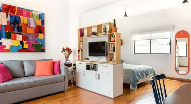 Hip, Colorful Studio with Patio in Roma Norte, Rezerwuj Hotel Hotele 3-gwiazdkowe w Mexico DF, 3*