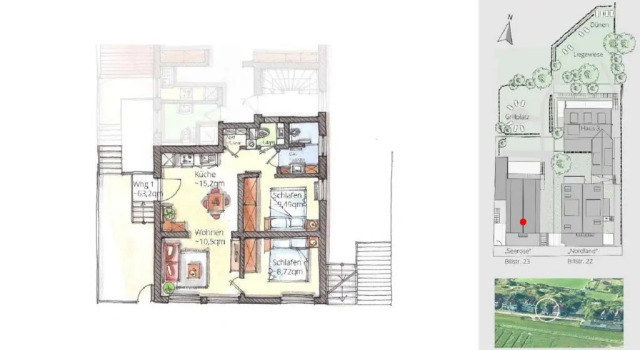 Апартаменты с 2 комнатами Haus Nordland