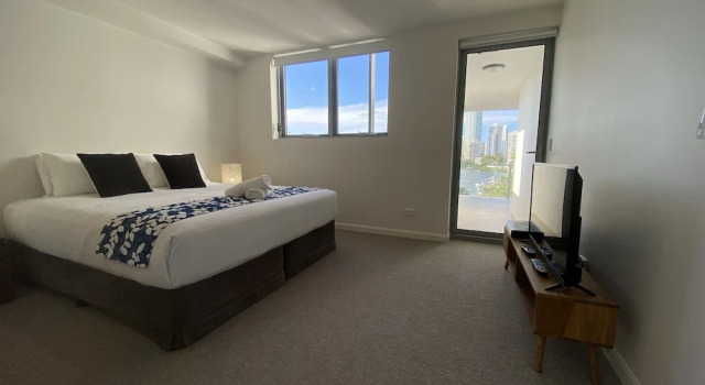 Апартаменты Deluxe с 2 комнатами с балконом и с видом на реку Serenity Surfers Paradise