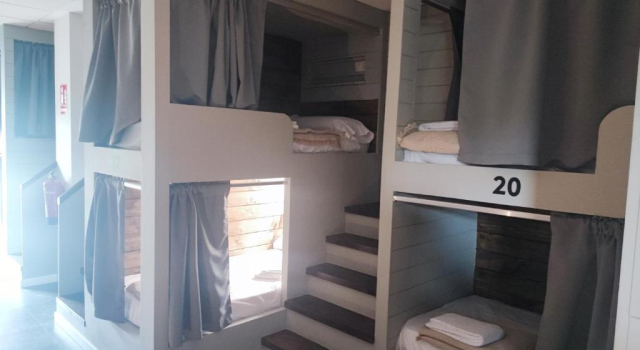 Кровать в общем номере Albergue As Pozas Termais