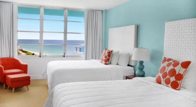 Люкс Corner Master с 2 комнатами с видом на океан Seacoast Suites on Miami Beach