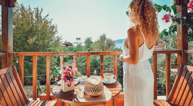 Двухместный номер Standard с балконом и с видом на море Old Town Hotel Kalkan
