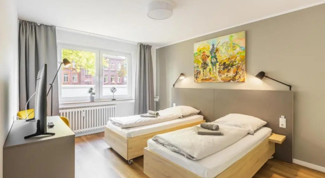 Апартаменты с балконом Glück Auf Apartments Am Stadtpark Duisburg