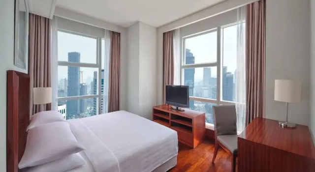 Люкс Deluxe с красивым видом из окна The Mayflower, Jakarta-Marriott Executive Apartments