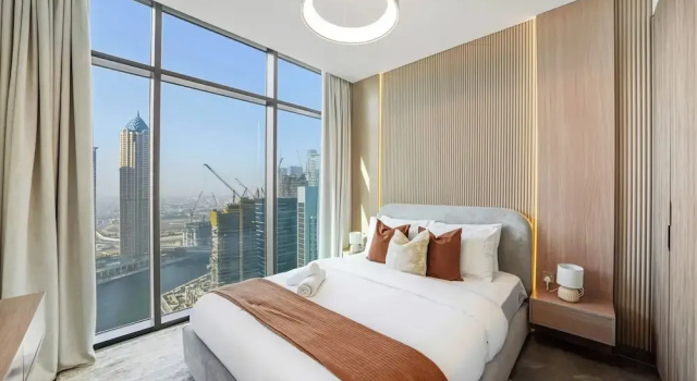 Serene Canal View 1BR Peninsula One, Забронировать Апартаменты/квартира Дубай Эмират Дубай, рядом с Деловой район Эмаар-Сквер