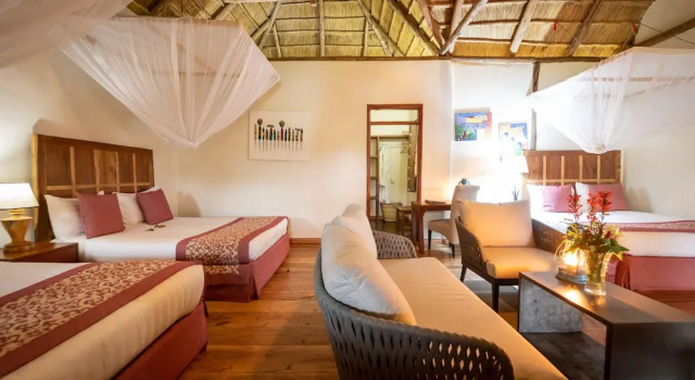 Семейное шале с 2 комнатами с частичным видом Crater Safari Lodge