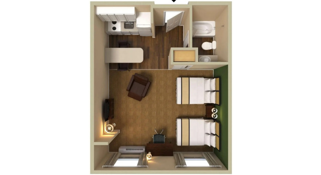 Четырёхместная студия Extended Stay America Suites - Houston - Katy Freeway - Energy Corridor