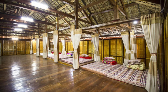 Кровать в общем номере Ngoc Son homestay