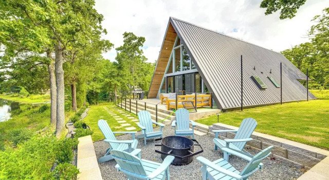 Коттедж A-frame Cabin w/ Deck Near Cedar Creek Lake