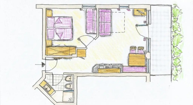 Апартаменты c 1 комнатой Residence Tantalus