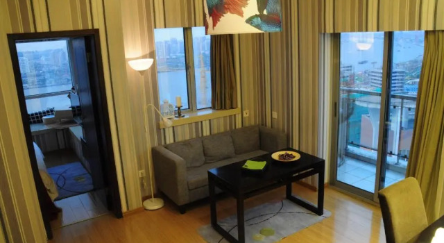 Номер Standard с видом на реку Shanghai Kingland Serviced Apartment